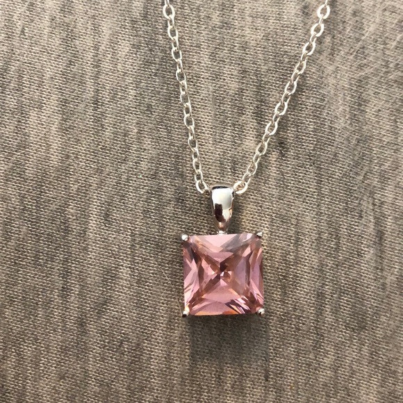 Pink Cubic Zirconia necklace - Picture 1 of 2